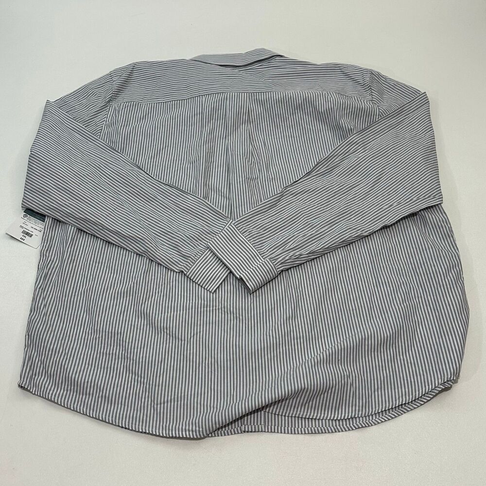 Abbott Elementary Button-Up Shirt Gray White Stripe, Size XXL - Picture 4 of 4